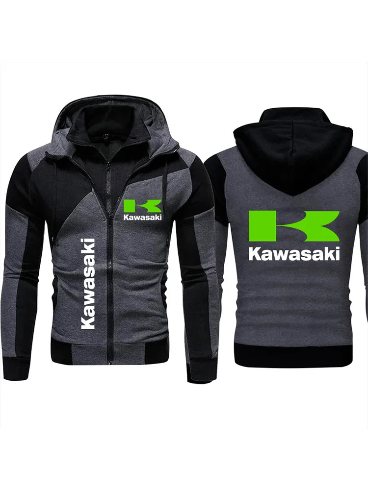 Kawasaki Racing Team Men’s Zip-Up Hoodie Spring/Autumn 2024 Fashion Sweatshirt & Women’s Sport Jacket Coats