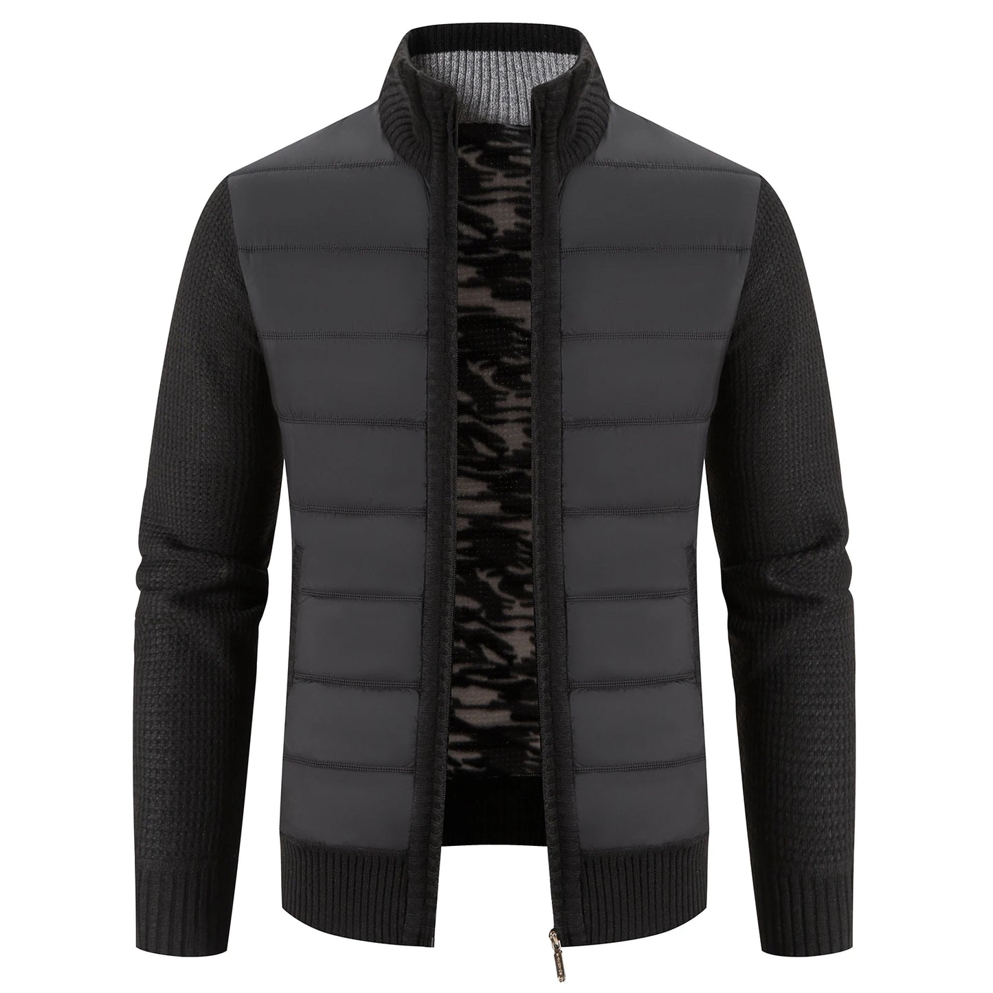Men's Knit Baseball Jacket – Autumn Winter Casual Business Pullover Sweater, Korean Style Windbreaker Jumper