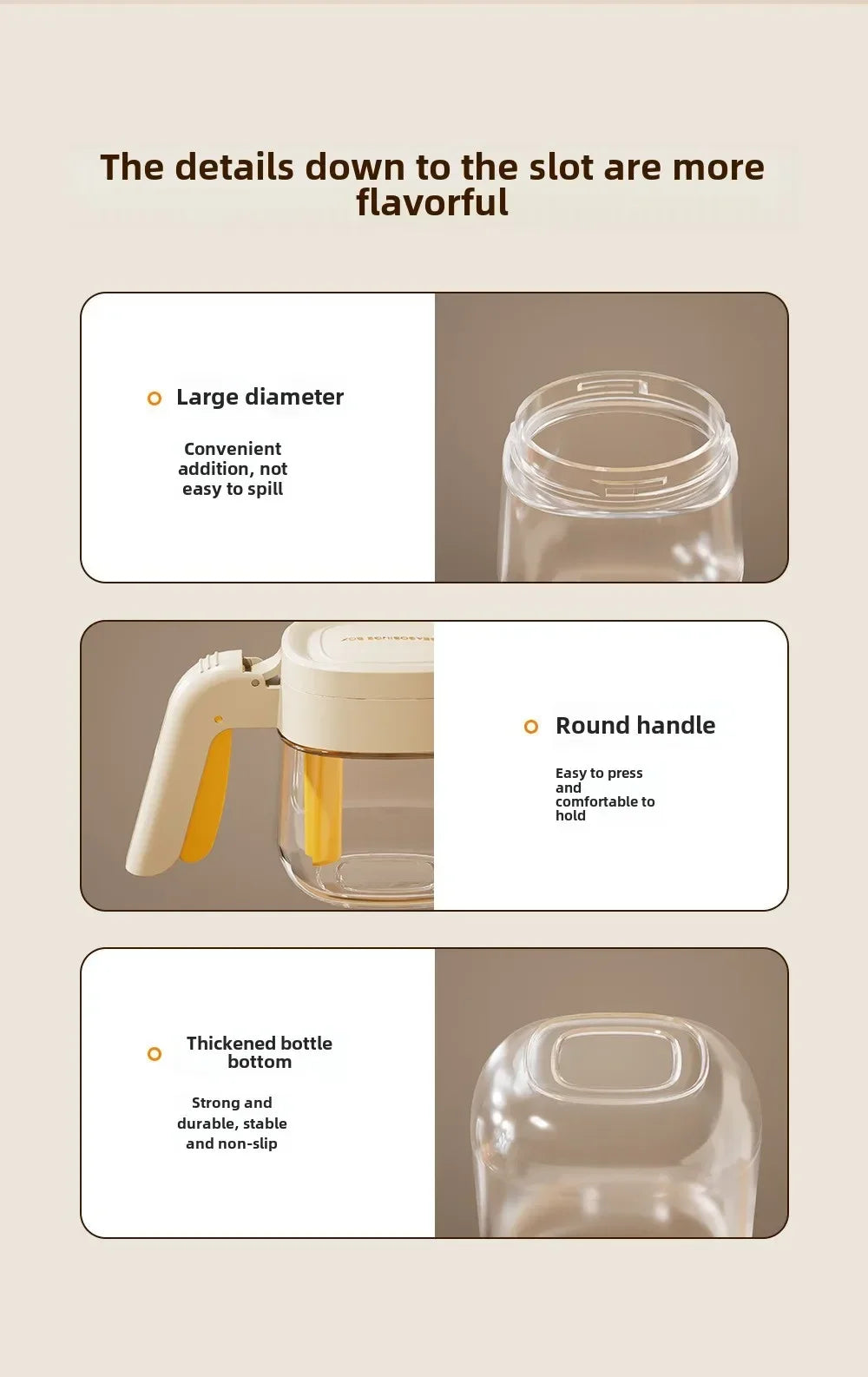 Transparent Glass Spice Jar with Spoon – Flip Cover Seasoning Container for Salt, MSG, Chicken Essence, and More