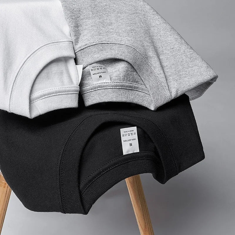 Men's 100% Cotton Long Sleeve T-Shirt – Solid Color, Round Neck Casual Top (MRMT 2025)