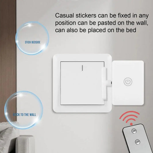 Wireless Smart Light Switch Controller with Remote – Long Range, Button Pusher to Turn Off Lights Automatically