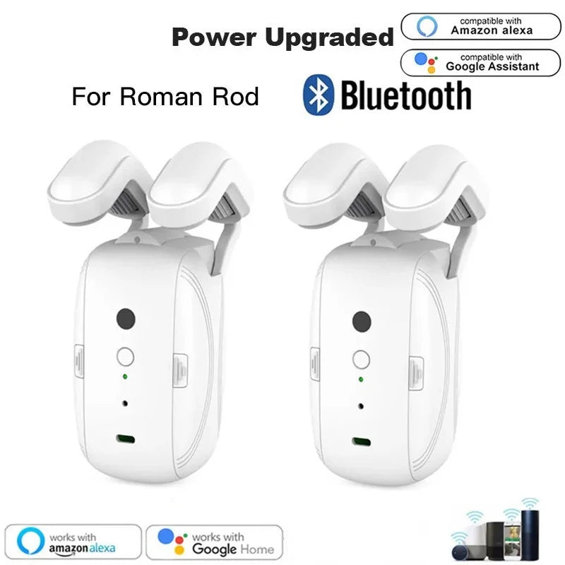 Smart WiFi/Bluetooth Curtain Opener – Automatic Electric Curtain Robot for Roman Rod & Track with Remote App Control