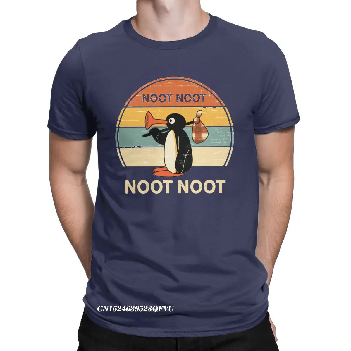 Funny Pingu "Noot Noot" Meme T-Shirt – Unisex Harajuku Graphic Tee, Premium Cotton Crewneck for Men & Women