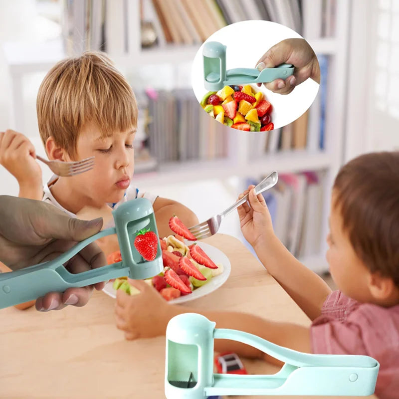 Toddler-Friendly Tomato and Grape Slicer Cutter – Cherry Fruit Salad Tool, Baby Kitchen Gadget for Easy Cutting