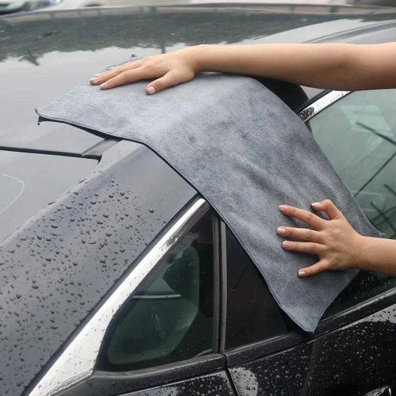 Super Absorbent Double-Sided Deer Skin Velvet Car Cleaning Towel – Seamless, Lint-Free Wipe Cloth for Auto Maintenance