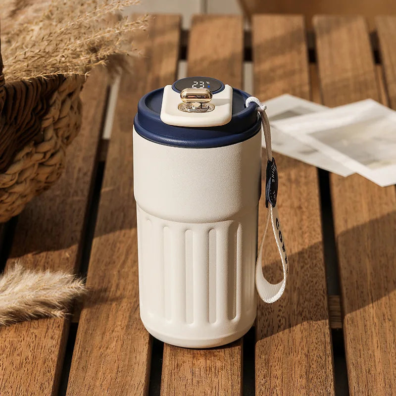 Smart Digital LED Temperature Display Thermos Bottle – 316 Stainless Steel Vacuum Coffee Mug, Portable Office & Business Cup