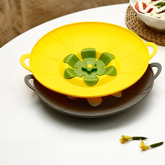 Silicone Spill Stopper Lid – Boil-Over Guard Food-Grade Silicone Pot & Pan Cover for Kitchen Use