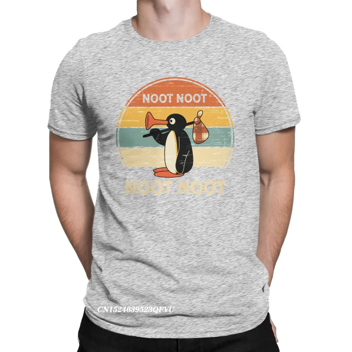Funny Pingu "Noot Noot" Meme T-Shirt – Unisex Harajuku Graphic Tee, Premium Cotton Crewneck for Men & Women