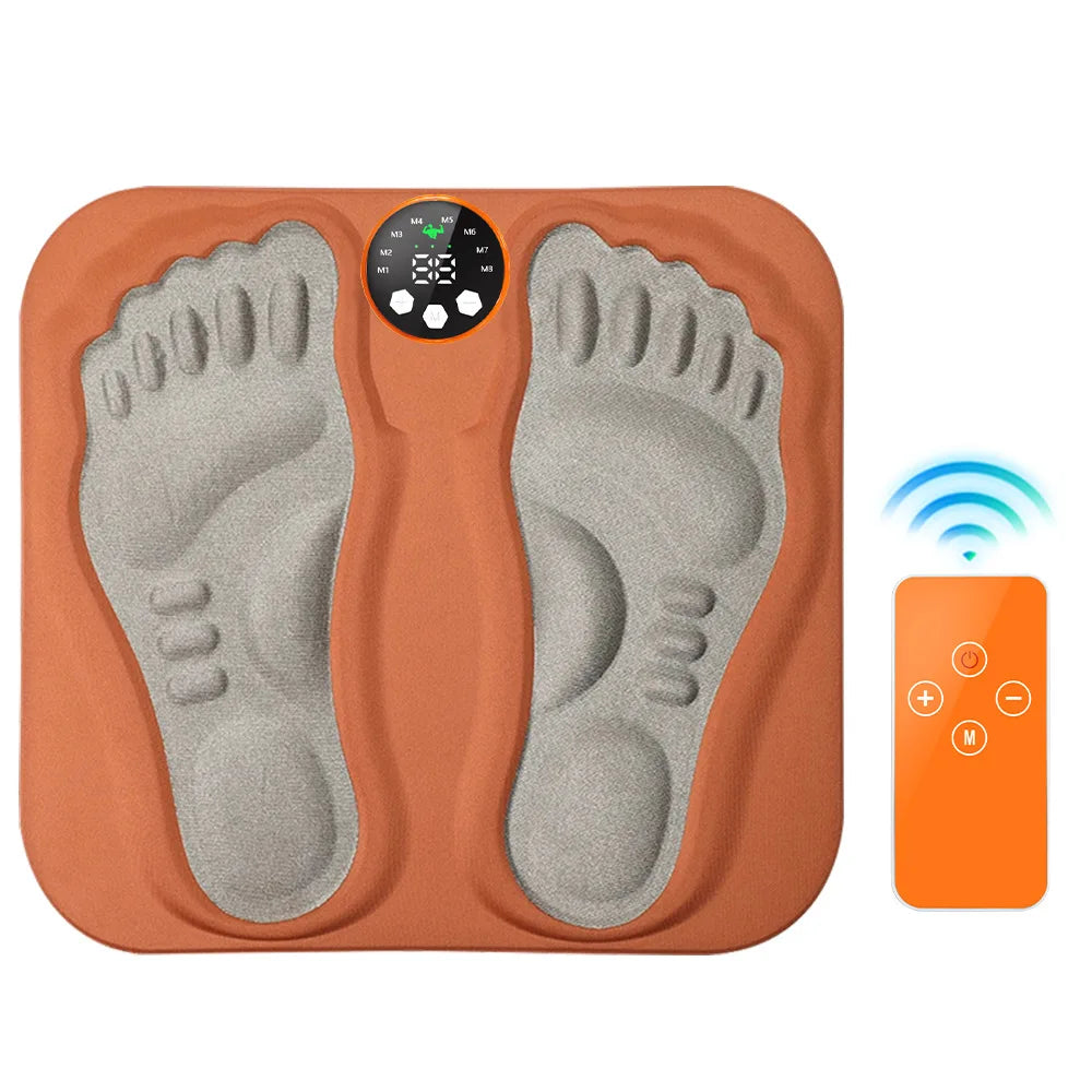 New 3D Electric EMS Foot Massager Pad with Remote – Smart Foldable Foot Muscle Stimulator for Relaxation and Shaping