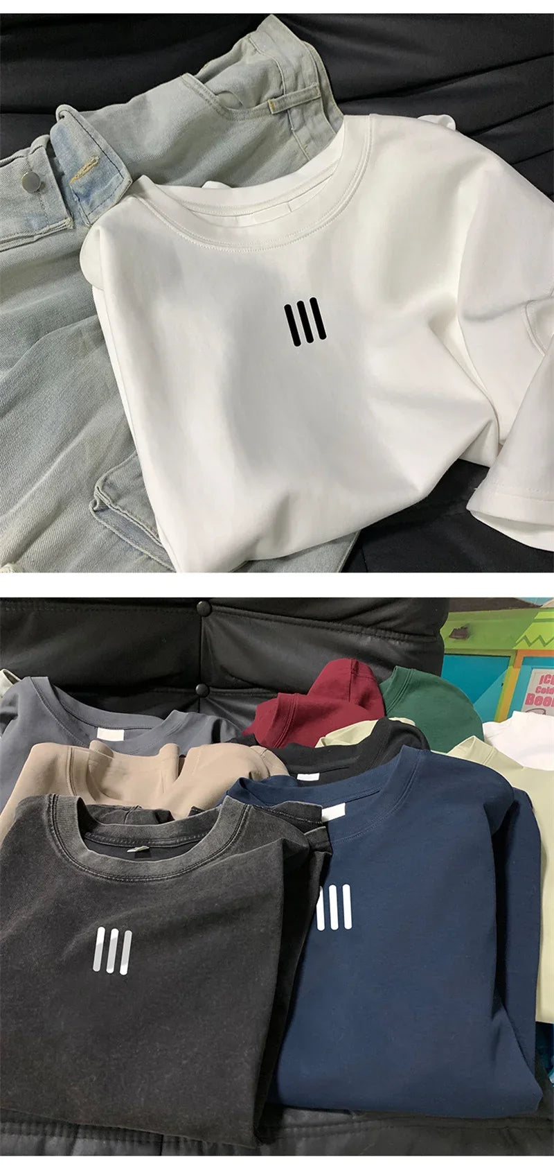 Men's Oversized Cotton T-Shirts – 2024 New Casual Summer Printed Tees, Fashionable and Comfortable, Available in White and 3XL Size.