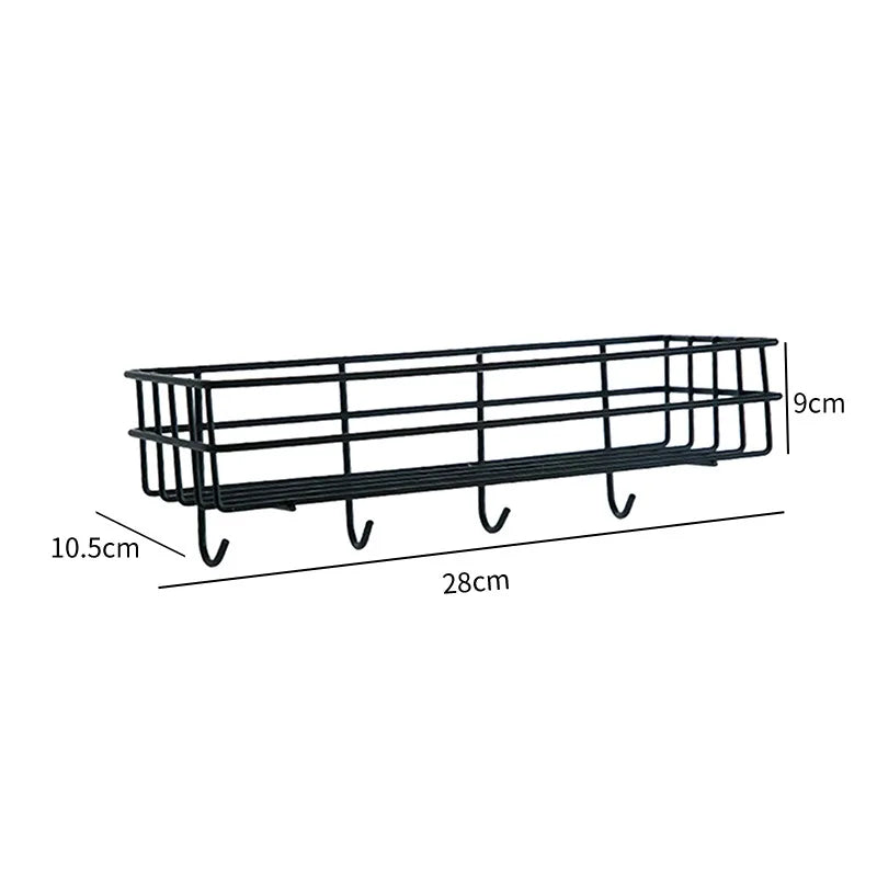 Corner Iron Bathroom Shelf Kitchen Organizer Rack Shower Caddy for Shampoo and Accessories Storage