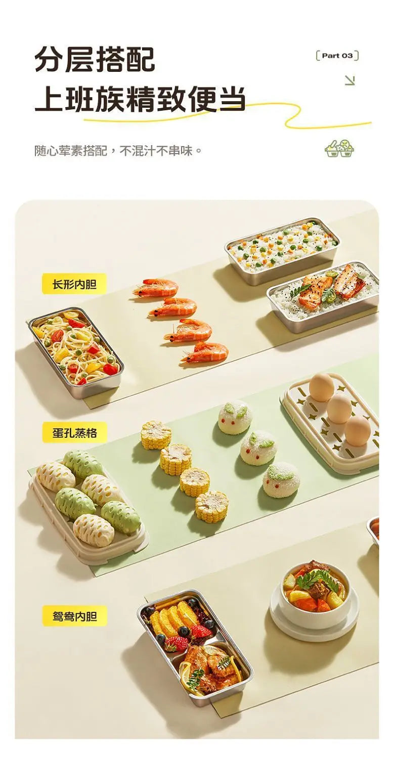 Portable Electric Lunch Box with Plug-in Heating and Heat Retention – Ideal for Office Workers' Hot Meals