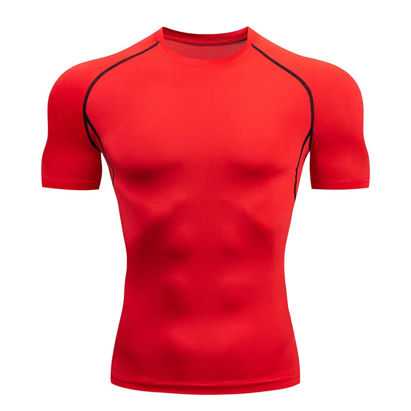 Men's Compression Fitness T-Shirt – Quick-Dry, Tight Fit Sports Top for Running & Gym