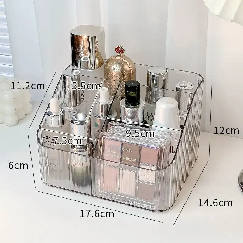Desktop Cosmetic Organizer – Storage Box for Lipstick, Nail Polish, Jewelry, Brushes & Skincare Essentials