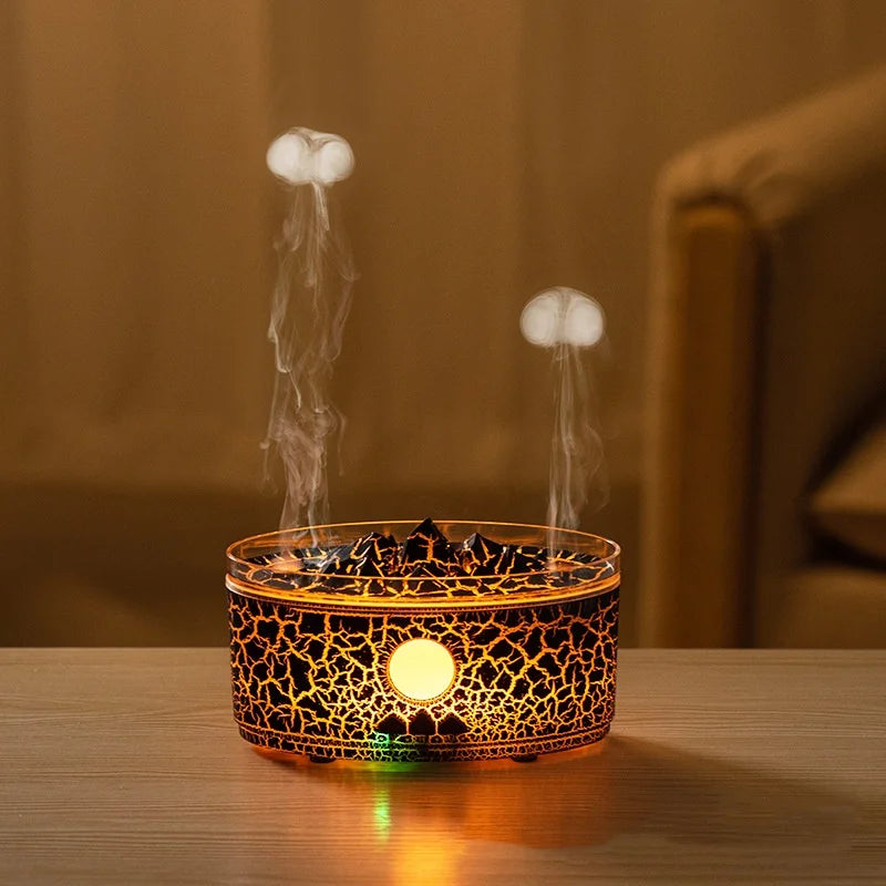 DC 24V Jellyfish-Inspired Electric Aroma Diffuser & Humidifier with RGB Lights and Remote Control for Home Use