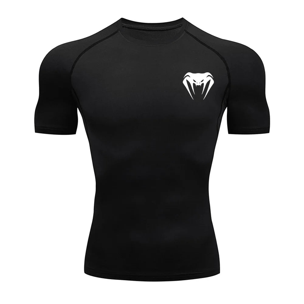 Men's Compression Workout T-Shirt – Short Sleeve Quick-Dry Gym Top for Bodybuilding, Running & Sports Training 