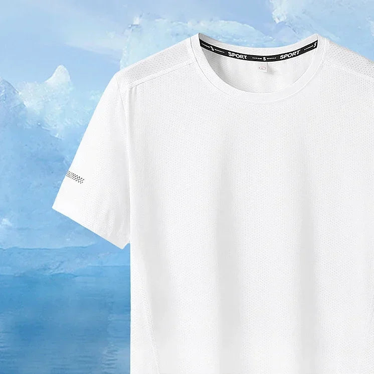 Plus Size Men’s Quick-Dry Oversized T-Shirt, Round Neck, Short Sleeve, Available in 5XL and 6XL