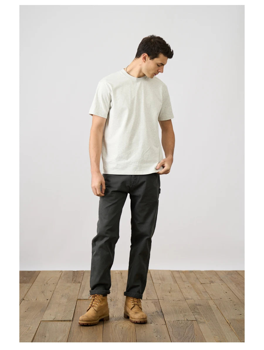 SIMWOOD 2025 Men’s Oversized 100% Cotton T-Shirt – Breathable & Comfortable Spring/Summer Top, 310gsm