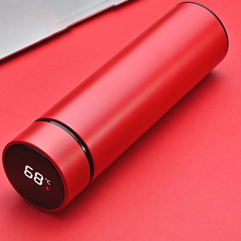 500ML Smart Insulated Thermos Water Bottle – Stainless Steel Vacuum Flask with Touch Temperature Display Digital Mug