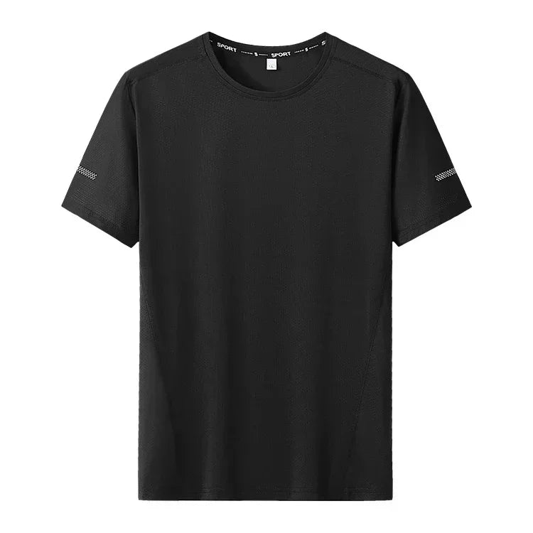 Plus Size Men’s Quick-Dry Oversized T-Shirt, Round Neck, Short Sleeve, Available in 5XL and 6XL