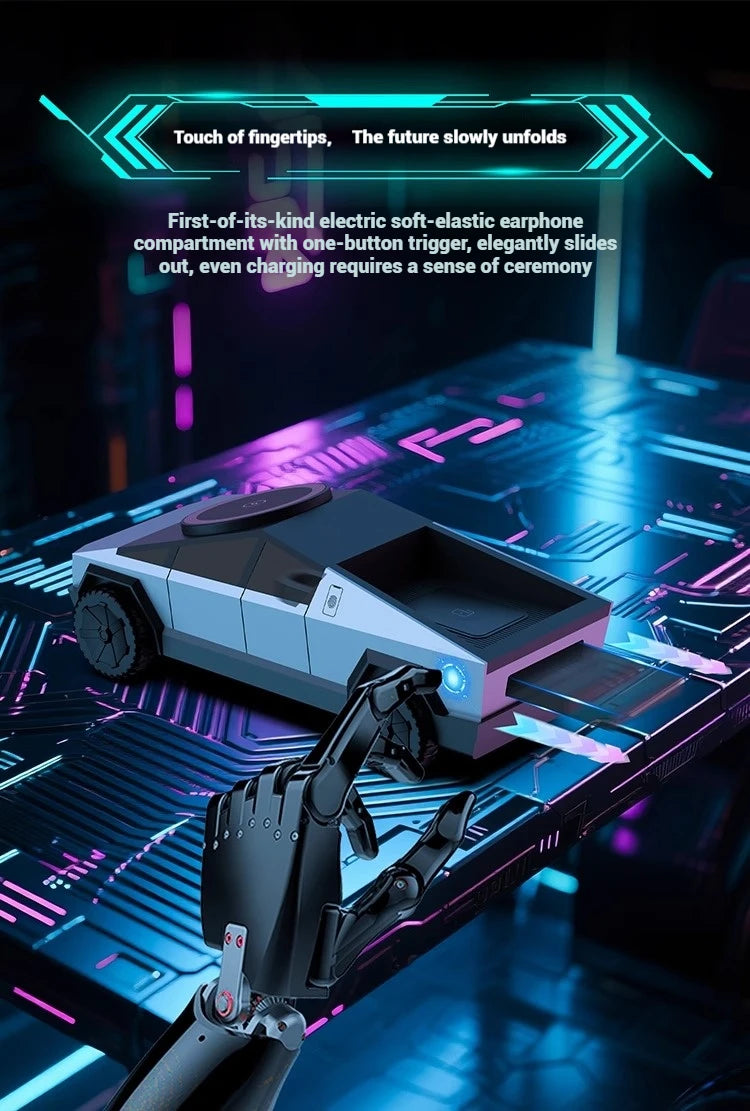 Cybertruck-Inspired 3-in-1 Qi2 Wireless Charging Station for iPhone, Apple Watch & AirPods