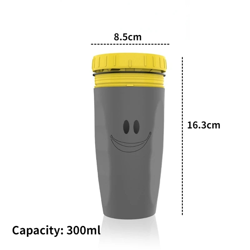 Portable Coffee Cup with Straw, Innovative Twist-On Lid Thermos Mug, Drinking Cup with Straw for Juice, Coffee, and Water, BPA-Free