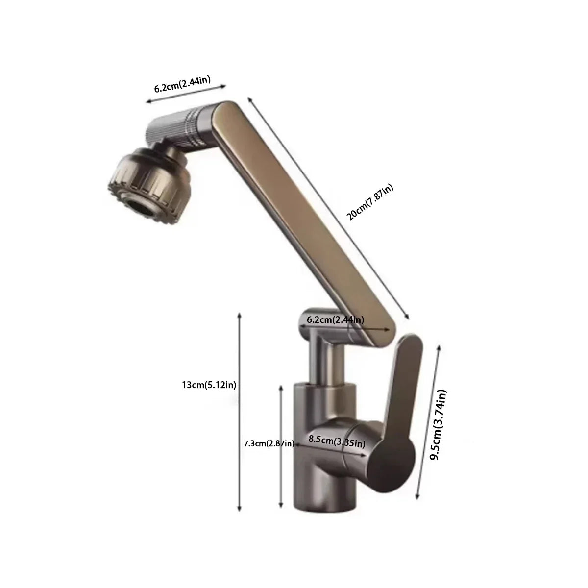 1080° Rotating Basin Faucet – Hot & Cold Multi-Function Booster Tap for Bathroom & Kitchen Use