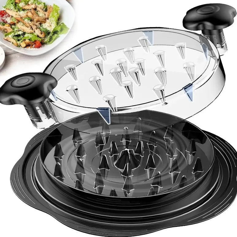 Chicken Shredding Tool with Lid – Meat Breast Shredder and Mincing Grinder for Chicken, Pork, and Beef