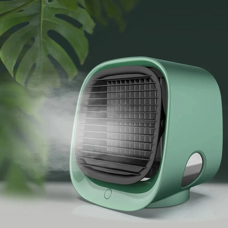 Portable Mini Air Conditioner – Personal Evaporative Cooler with 3-Speed Fan, Compact Desk Cooling Fan for Office, Home, or Car Use