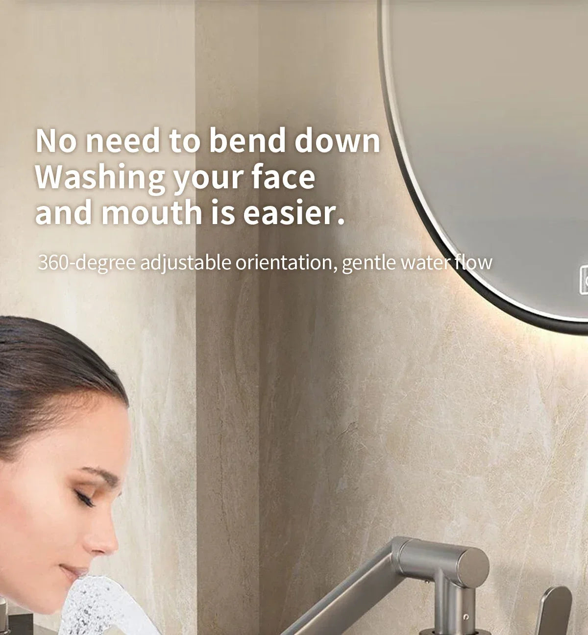 1080° Rotating Basin Faucet – Hot & Cold Multi-Function Booster Tap for Bathroom & Kitchen Use