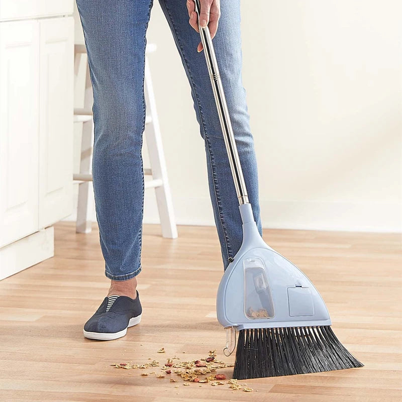 Smart Cordless Floor Sweeper – 2-in-1 Broom & Vacuum Cleaner with Dust Collection, Lazy Handheld Design for Effortless Cleaning