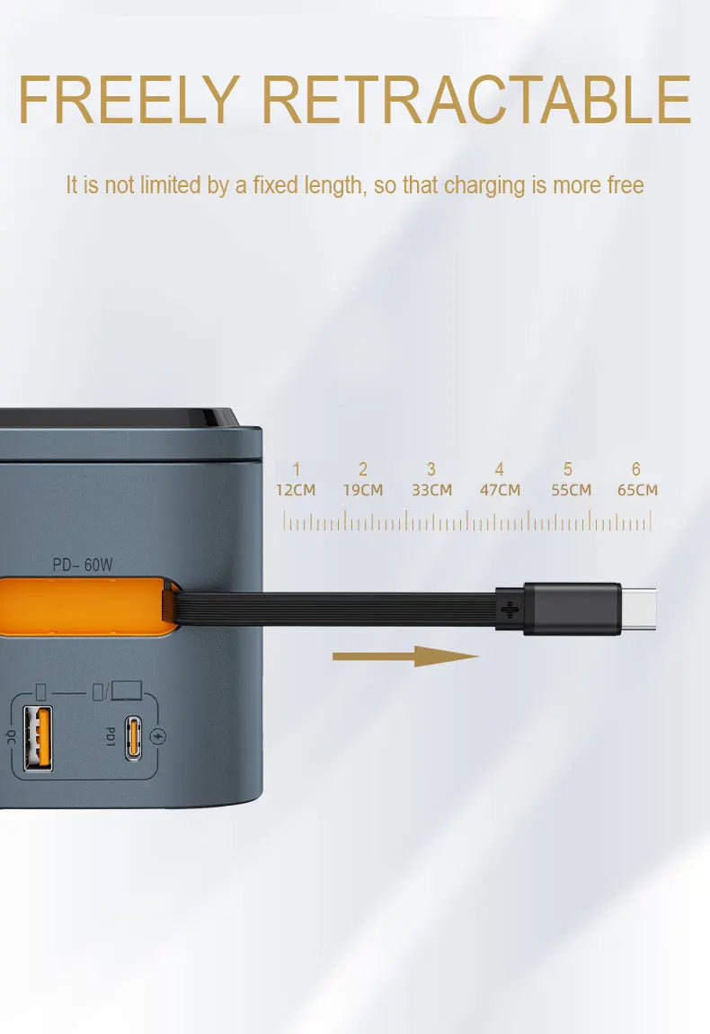 80W 6-in-1 GaN Fast Charger with Wireless Magnetic Adapter – Universal Multifunction Laptop Charging Hub (100-240V, 50/60Hz)