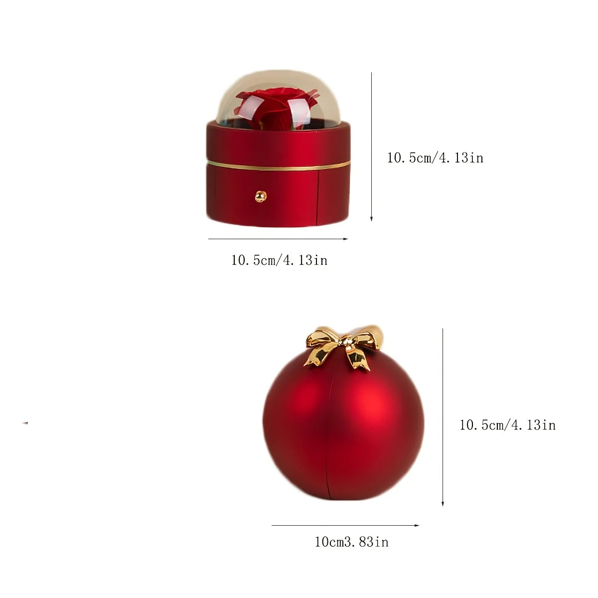 Romantic Rose-Shaped Velvet Jewelry Gift Box – Round Ring & Necklace Packaging for Valentine's Day, Christmas, or Proposals