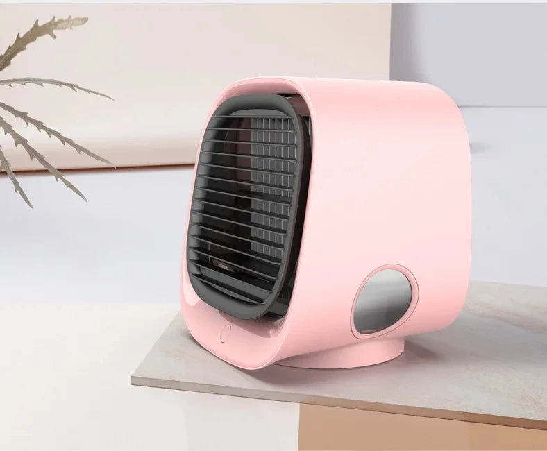 Portable Mini Air Conditioner – Personal Evaporative Cooler with 3-Speed Fan, Compact Desk Cooling Fan for Office, Home, or Car Use