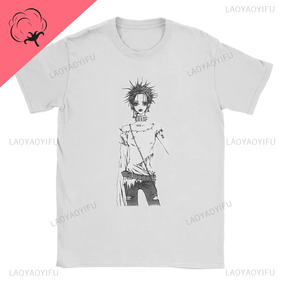 NANA Osaki Graphic T-Shirt – Unisex Harajuku Rock Punk Style Short Sleeve Tee for Casual Summer Streetwear