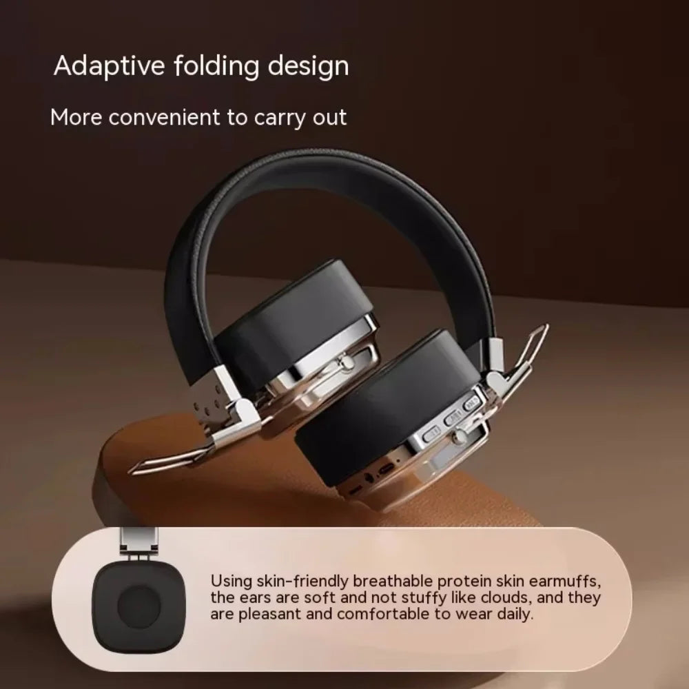 2025 Retro-Style Wireless On-Ear Bluetooth Headphones – Foldable DJ Stereo Headset with Bluetooth 5.3, Ideal for Gaming