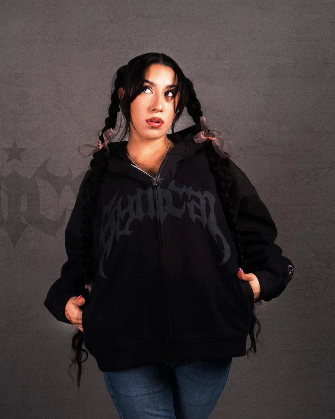 Y2K-Inspired Oversized Harajuku Sweatshirt for Women – Gothic Letter Print Hip Hop Pullover Hoodie, Casual American Streetwear Style