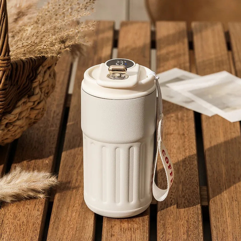 Smart Digital LED Temperature Display Thermos Bottle – 316 Stainless Steel Vacuum Coffee Mug, Portable Office & Business Cup