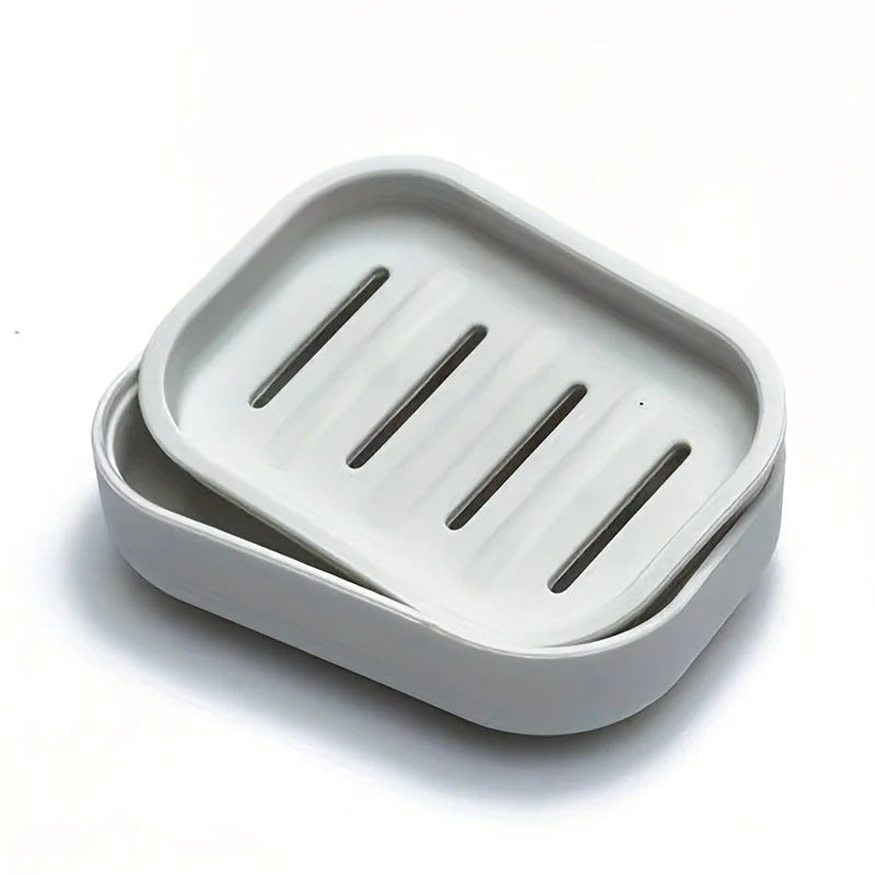 Multifunctional Soap Dish Holder – Hypoallergenic bath accessory suitable for bathroom and kitchen – Features self-draining design and is easy to clean.
