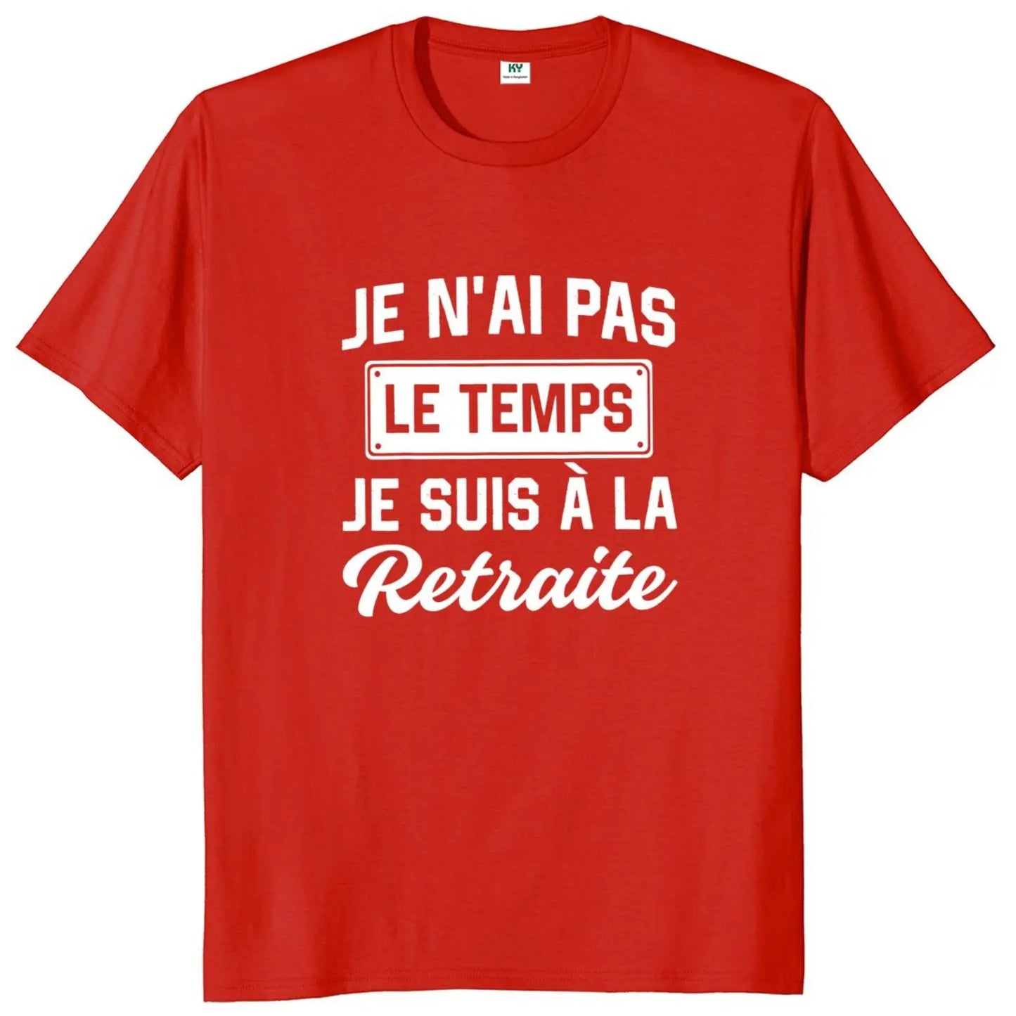 Retro "My Retirement" T-Shirt – Funny French Retired Dad Gift for Men, Papa Clothing, 100% Cotton Casual Unisex Tee, EU Sizes Available