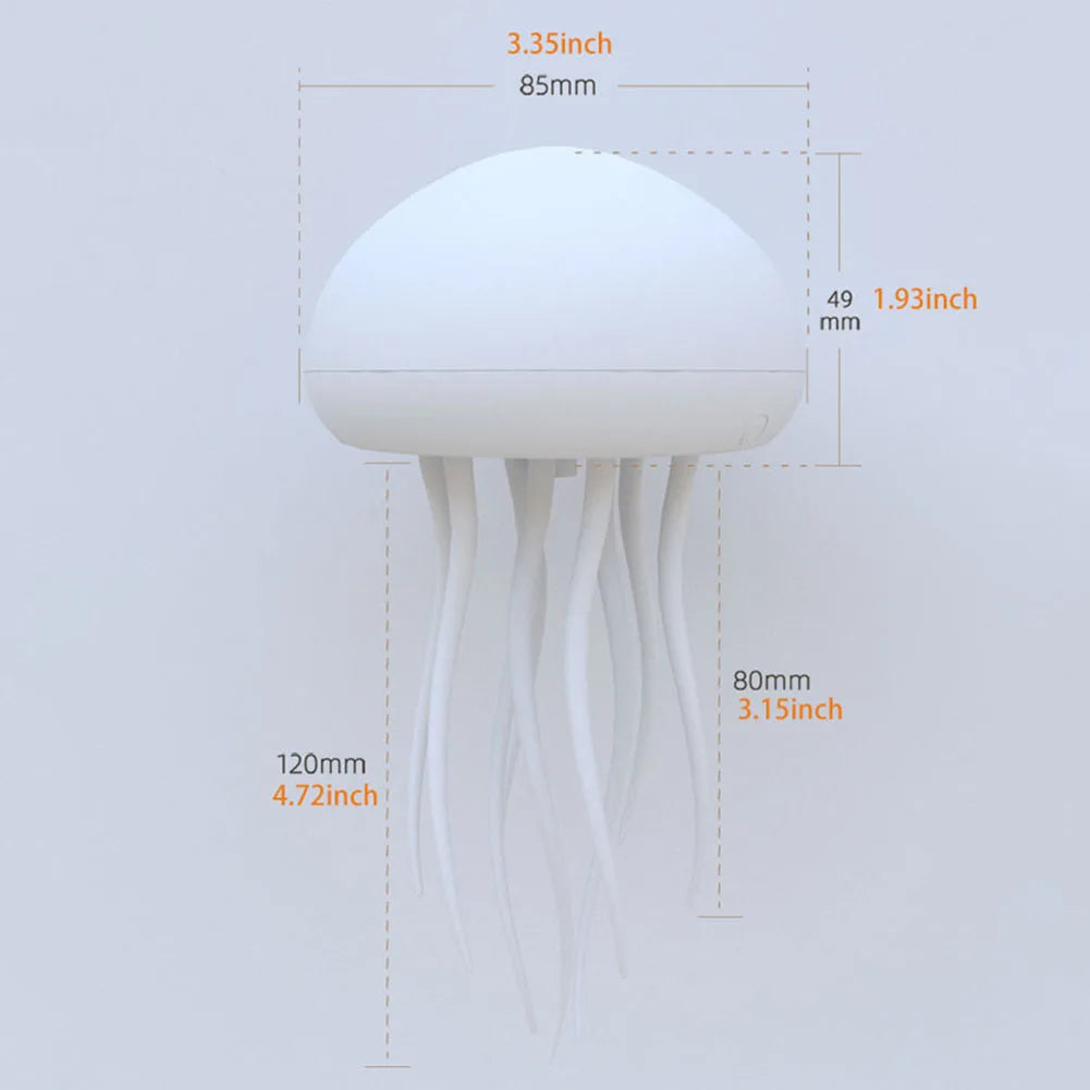 Voice-Controlled RGB Jellyfish Night Light – Gradient Bedside & Desk Lamp for Home or Office Decoration