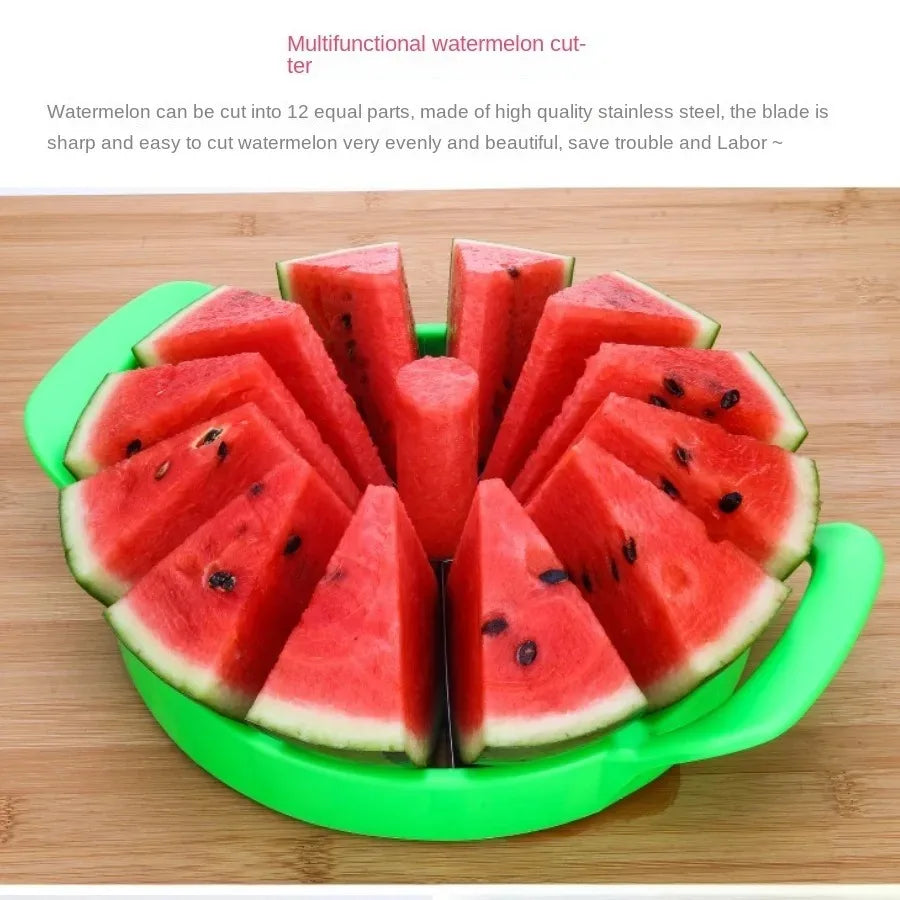 1 or 2 Pcs Stainless Steel Watermelon Slicer – Heavy-Duty Fruit Cutter for Hami Melon & Large Fruits