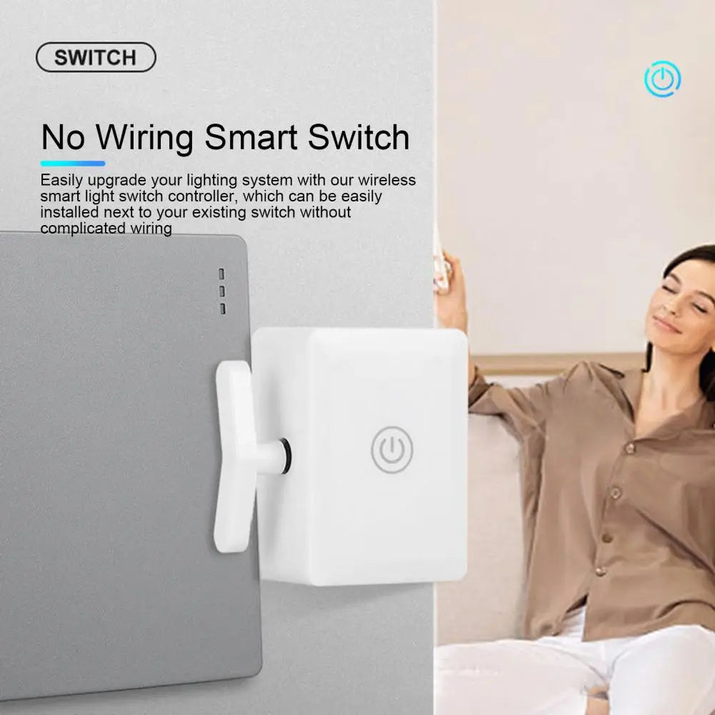 Wireless Smart Light Switch Controller with Remote – Long Range, Button Pusher to Turn Off Lights Automatically