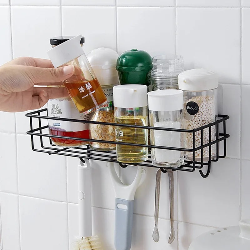 Corner Iron Bathroom Shelf Kitchen Organizer Rack Shower Caddy for Shampoo and Accessories Storage