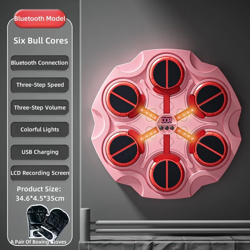 Smart Music Boxing Trainer – Interactive Wall-Mounted Target for Kids & Adults, Electronic Reaction Training Device for Home, Sanda & Fitness