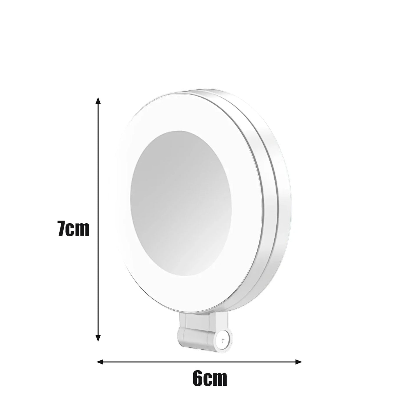 Portable Magnetic Selfie Ring Light with Built-in Mirror, Foldable 180° LED Phone Flash Compatible with MagSafe