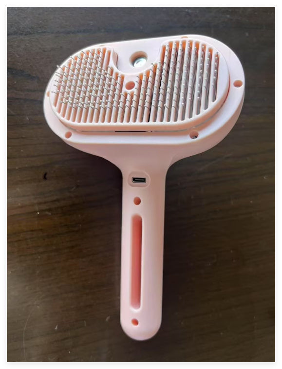 Self-Cleaning Pet Comb with Built-In Mist – Hair Remover & Grooming Brush for Dogs & Cats
