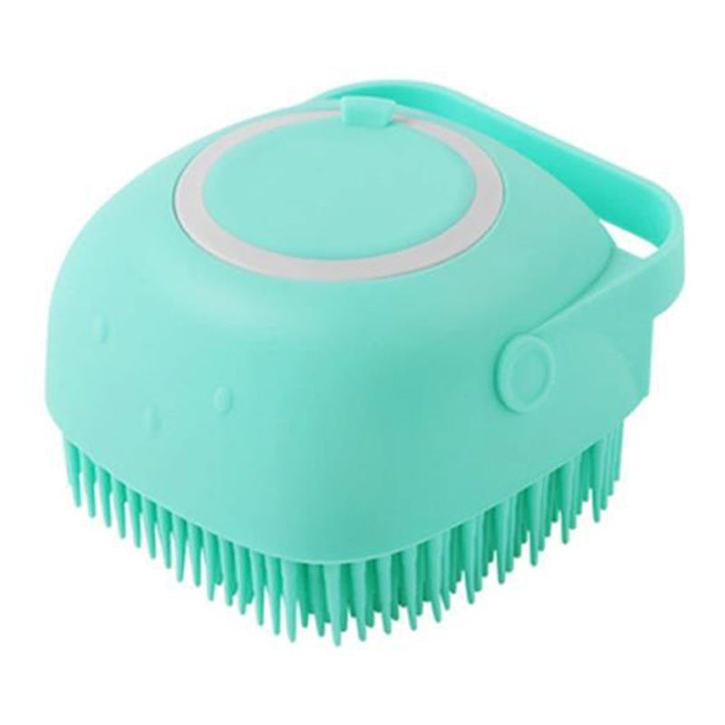 Silicone Pet Bath & Massage Gloves – 2-in-1 Grooming Brush with Shampoo Dispenser for Dogs & Cats