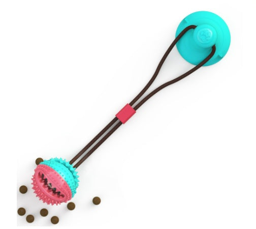 Interactive Suction Cup Dog Toy – Chew Ball, Tug Toy & Tooth Cleaning Feeder
