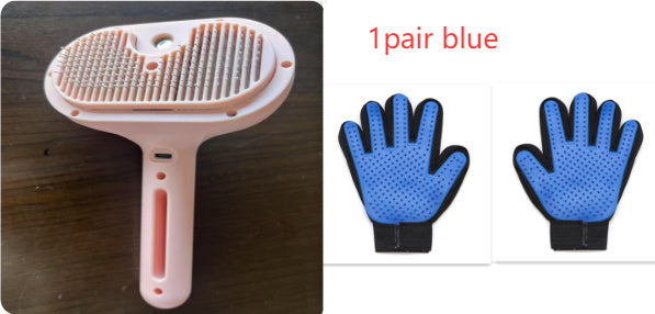Self-Cleaning Pet Comb with Built-In Mist – Hair Remover & Grooming Brush for Dogs & Cats